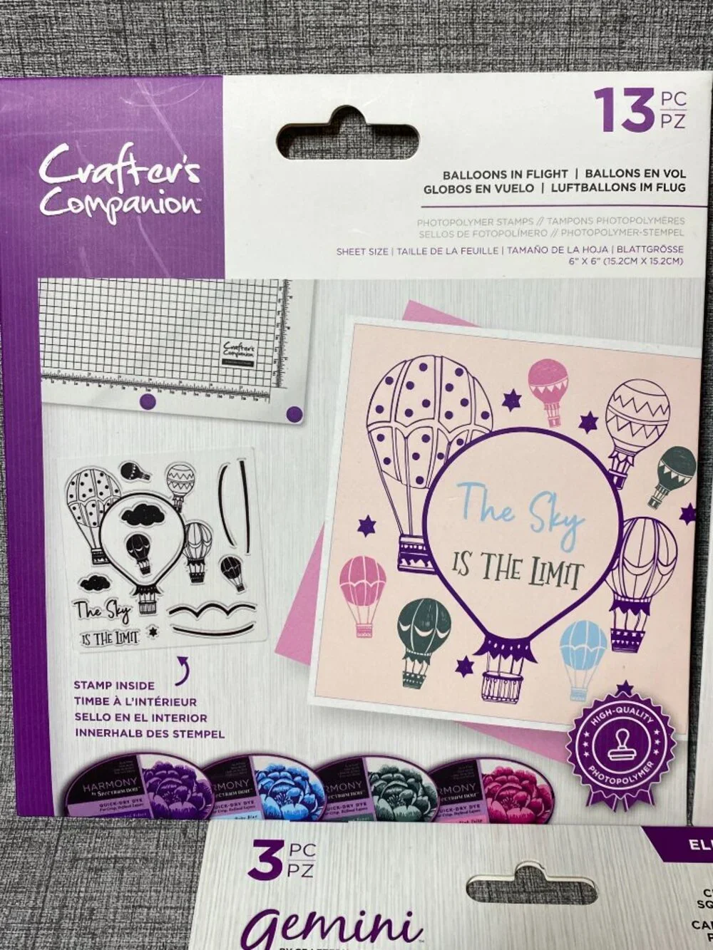NEW Crafters Companion 3pc Lot A Place To Remember Cross Stitch Die Stamp